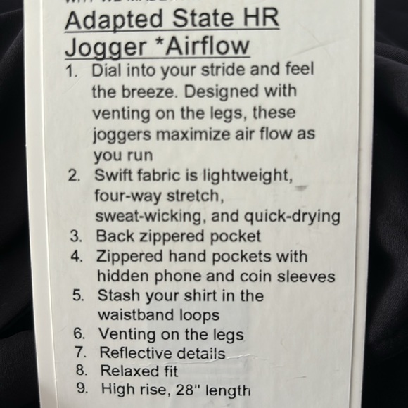 Lululemon Adapted State High-Rise Jogger *Airflow Black - Picture 3 of 11